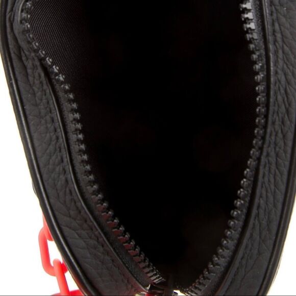 Louis Vuitton Soft Pochett Volga Black Monogram Embossed Leather Belt Bag Clutch - Picture 7 of 12